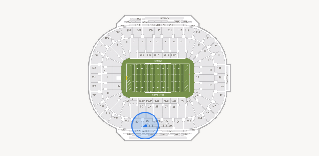 Notre Dame Stadium Seating Chart