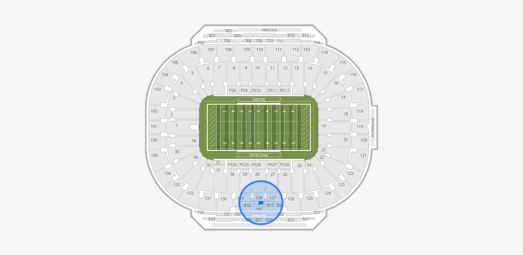 Notre Dame Stadium Seating Chart