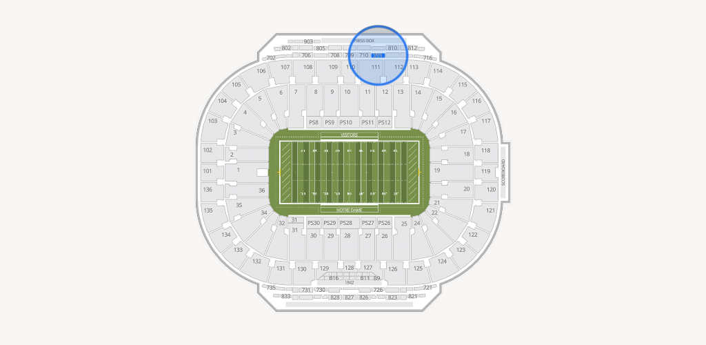 Notre Dame Stadium Seating Chart