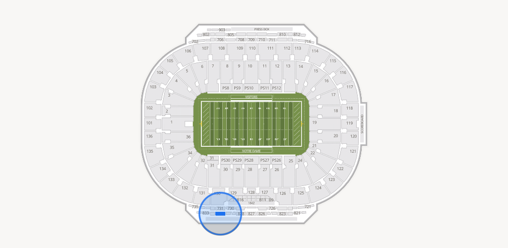Notre Dame Stadium Seating Chart