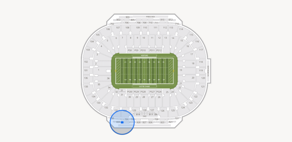 Notre Dame Stadium Seating Chart