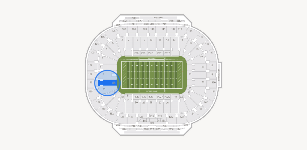 Notre Dame Stadium Seating Chart