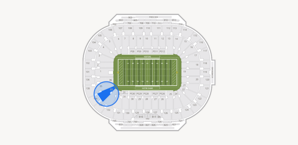 Notre Dame Stadium Seating Chart
