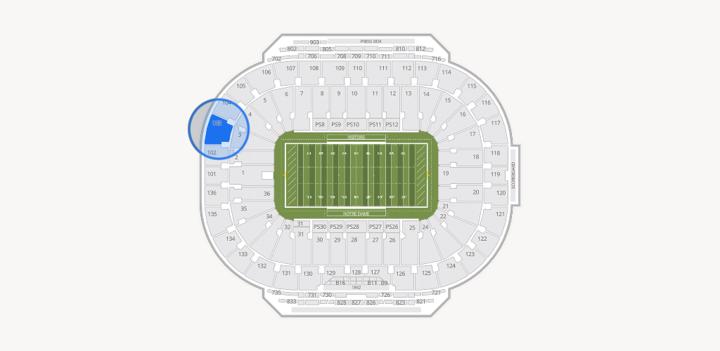 Notre Dame Stadium Seating Chart