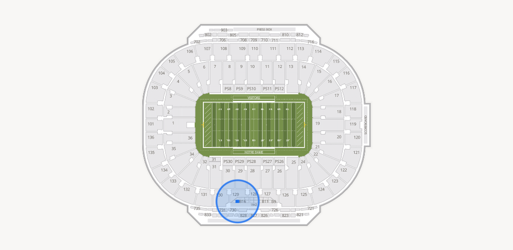 Notre Dame Stadium Seating Chart