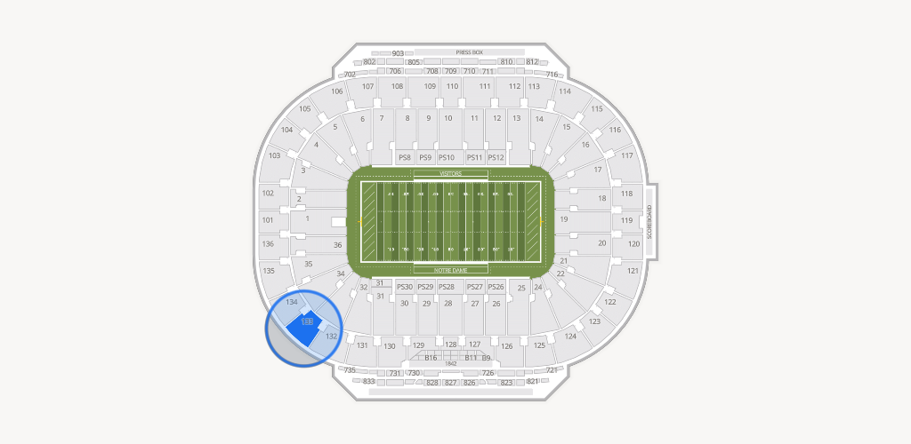 Notre Dame Stadium Seating Chart
