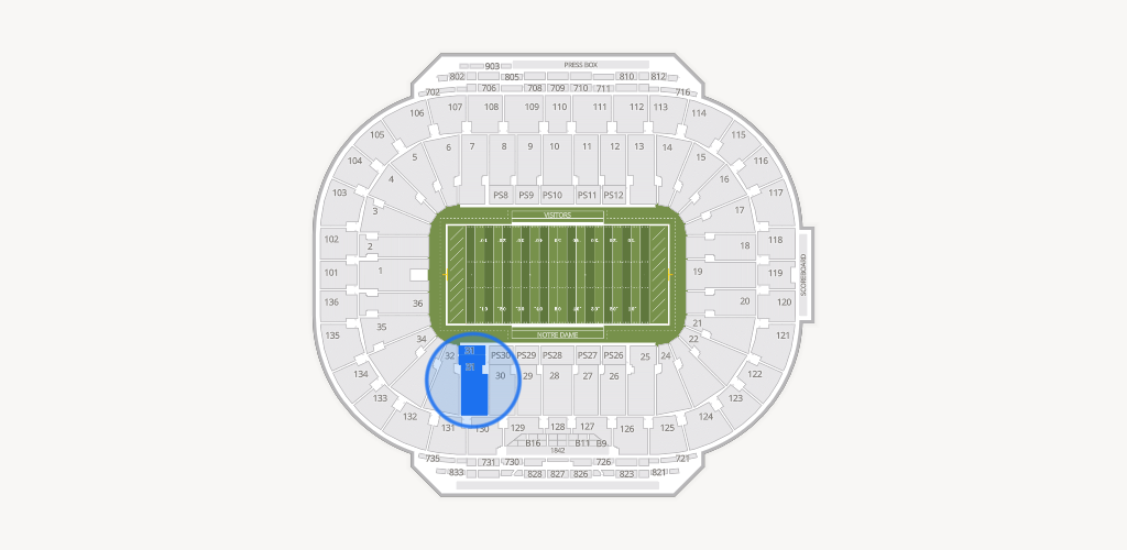 Notre Dame Stadium Seating Chart