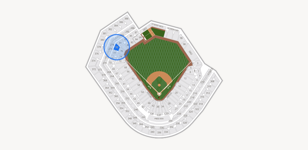 Oriole Park at Camden Yards Seating Chart