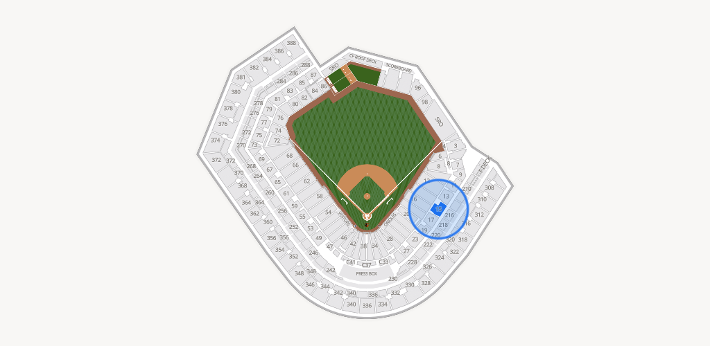 Oriole Park at Camden Yards Seating Chart
