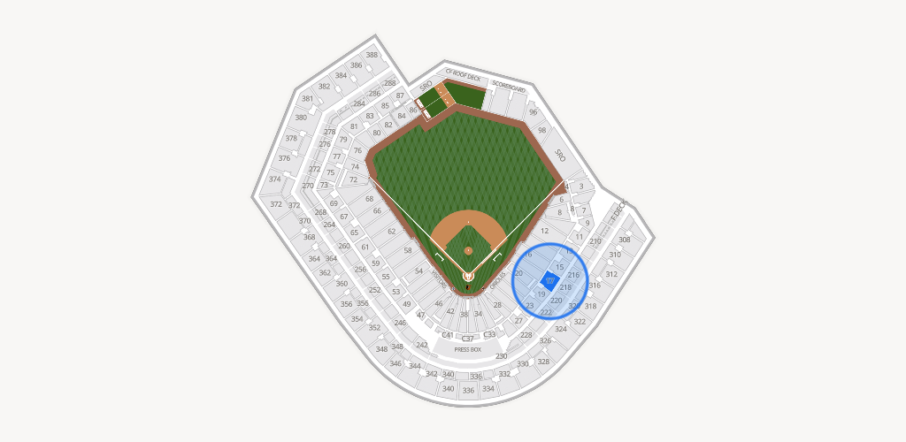 Oriole Park at Camden Yards Seating Chart