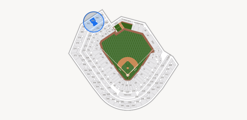 Oriole Park at Camden Yards Seating Chart