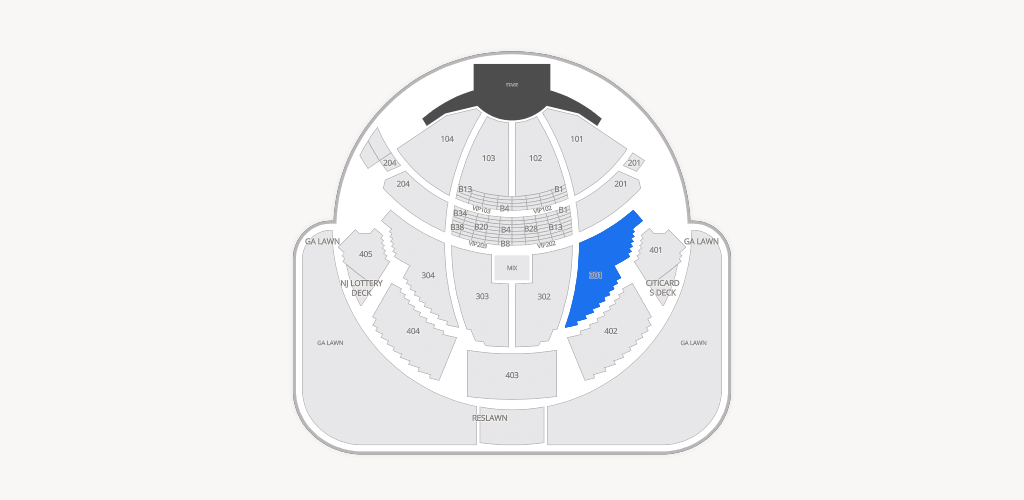 PNC Bank Arts Center Seating Chart