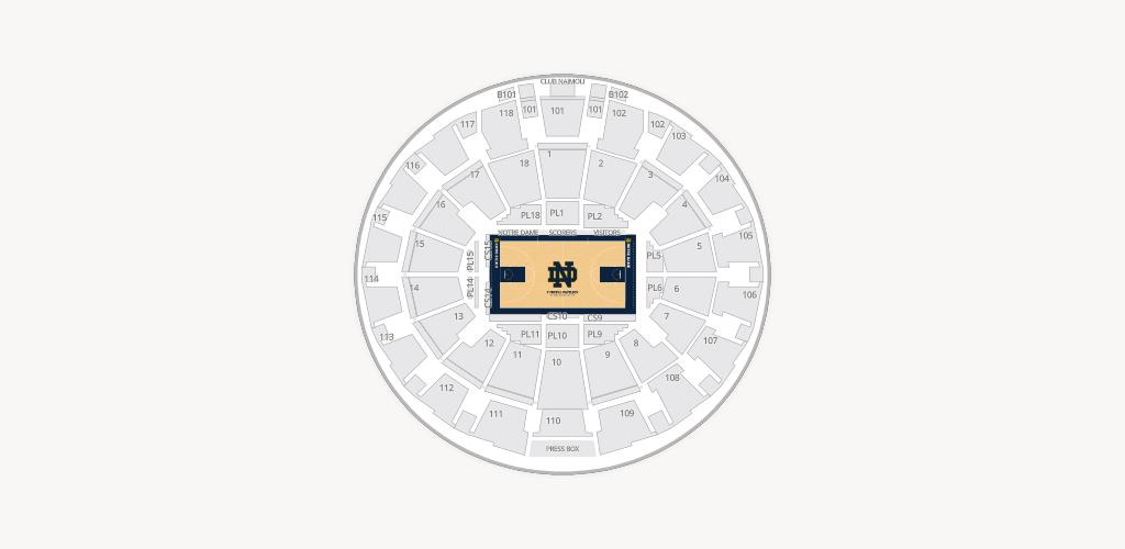 Purcell Pavilion at the Joyce Center Seating Chart