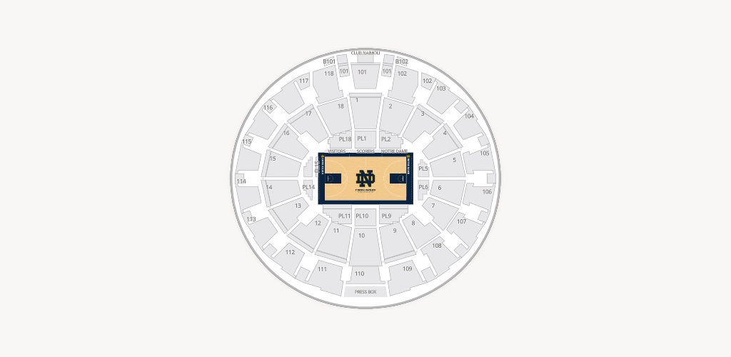 Purcell Pavilion at the Joyce Center Seating Chart
