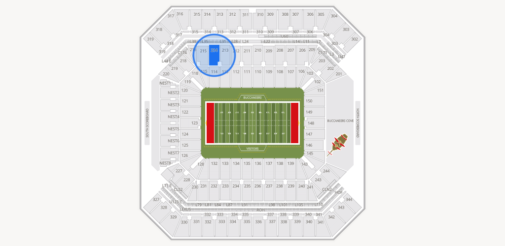 Raymond James Stadium Seating Chart