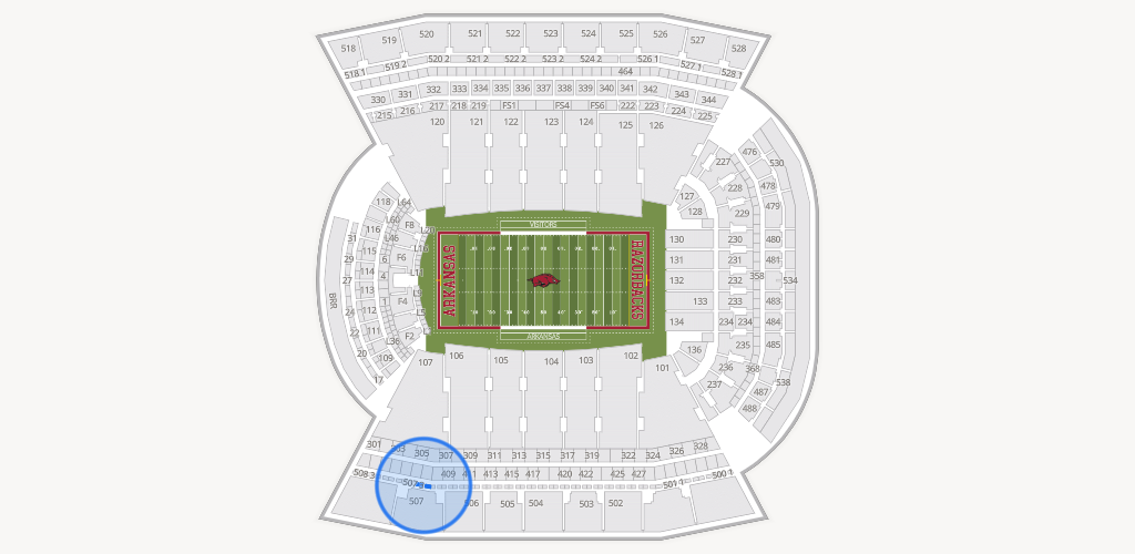 Razorback Stadium Seating Chart