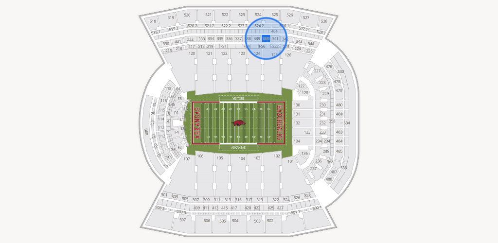 Razorback Stadium Seating Chart