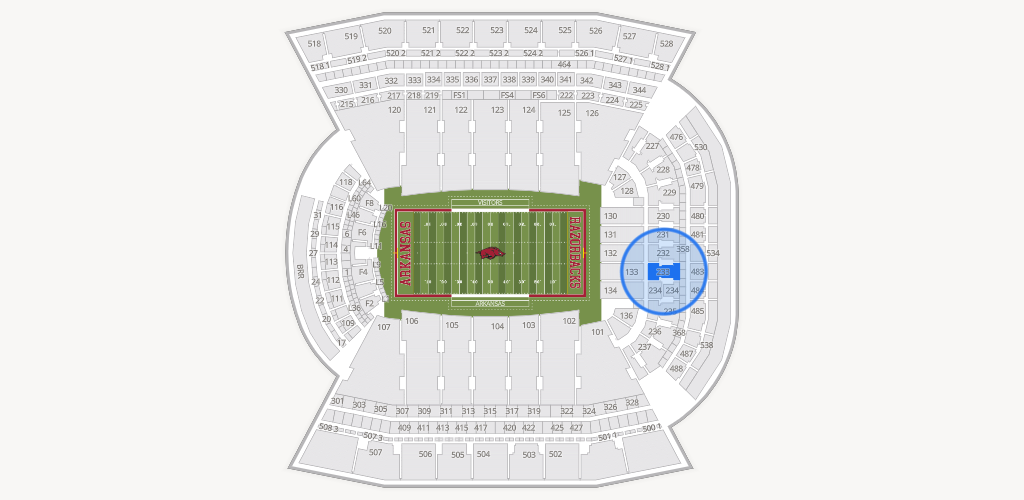 Razorback Stadium Seating Chart