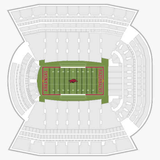 Razorback Stadium seating chart