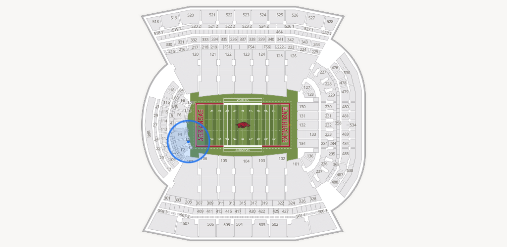 Razorback Stadium Seating Chart