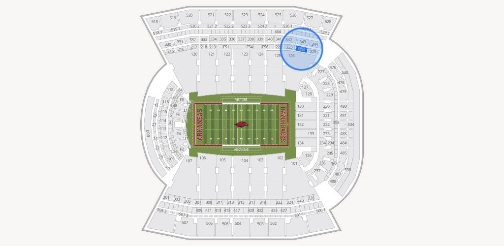Razorback Stadium Seating Chart