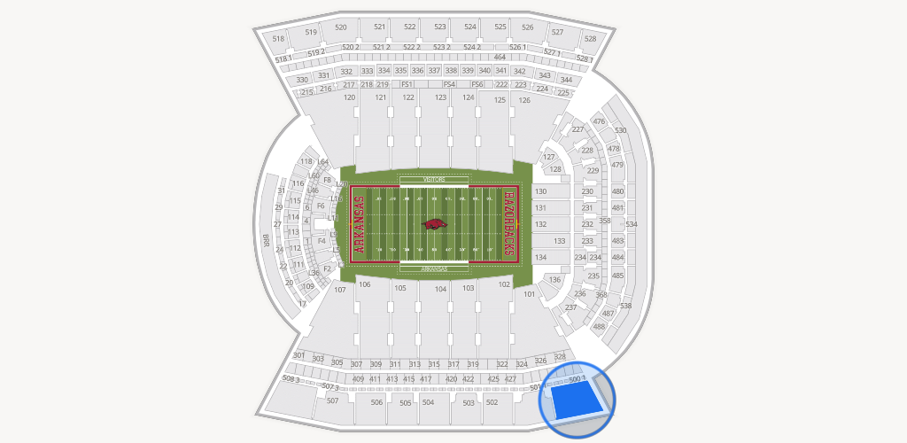 Razorback Stadium Seating Chart