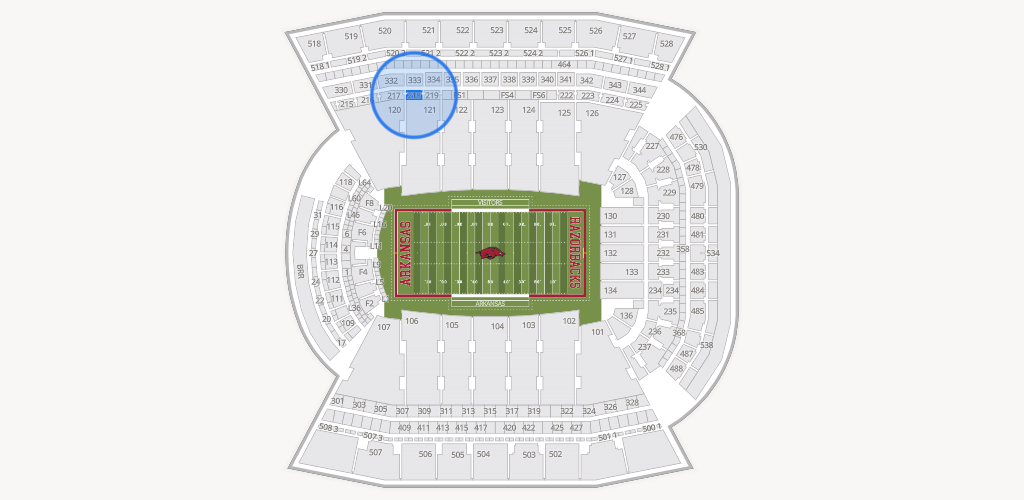 Razorback Stadium Seating Chart