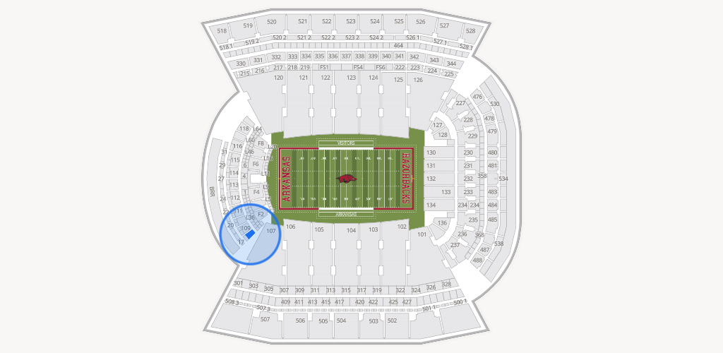 Razorback Stadium Seating Chart