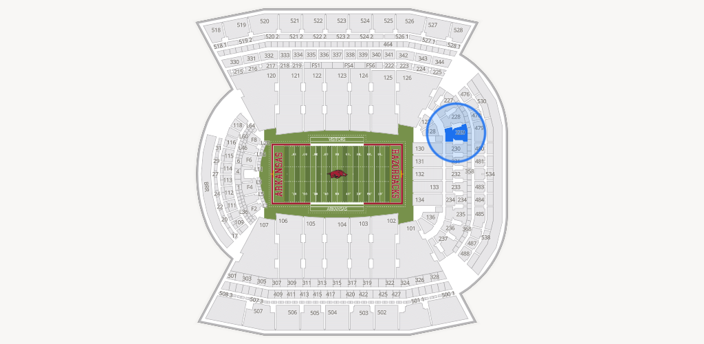 Razorback Stadium Seating Chart