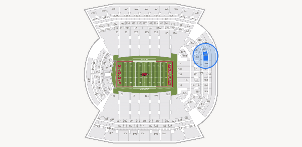 Razorback Stadium Seating Chart