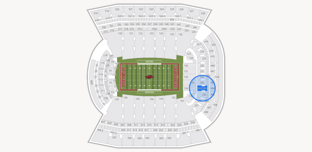 Razorback Stadium Seating Chart