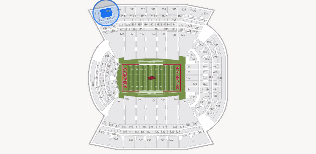 Razorback Stadium Seating Chart