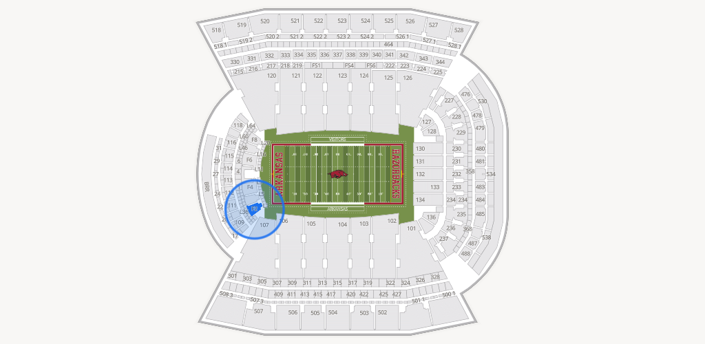 Razorback Stadium Seating Chart