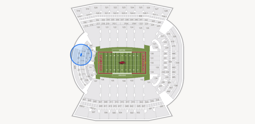 Razorback Stadium Seating Chart