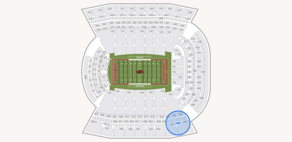 Razorback Stadium Seating Chart