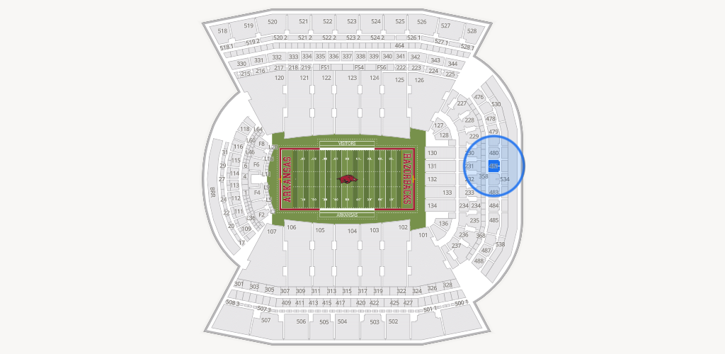 Razorback Stadium Seating Chart