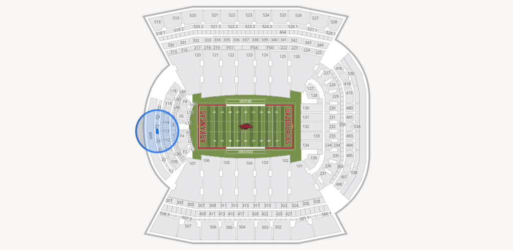 Razorback Stadium Seating Chart