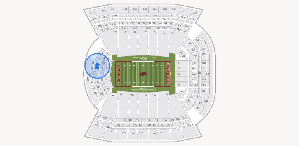 Razorback Stadium Seating Chart