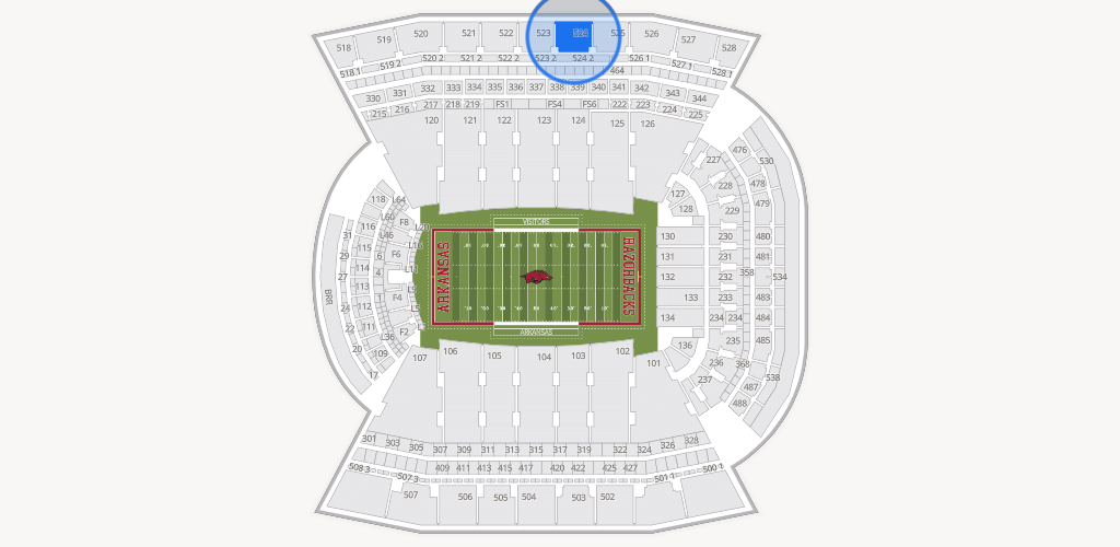 Razorback Stadium Seating Chart