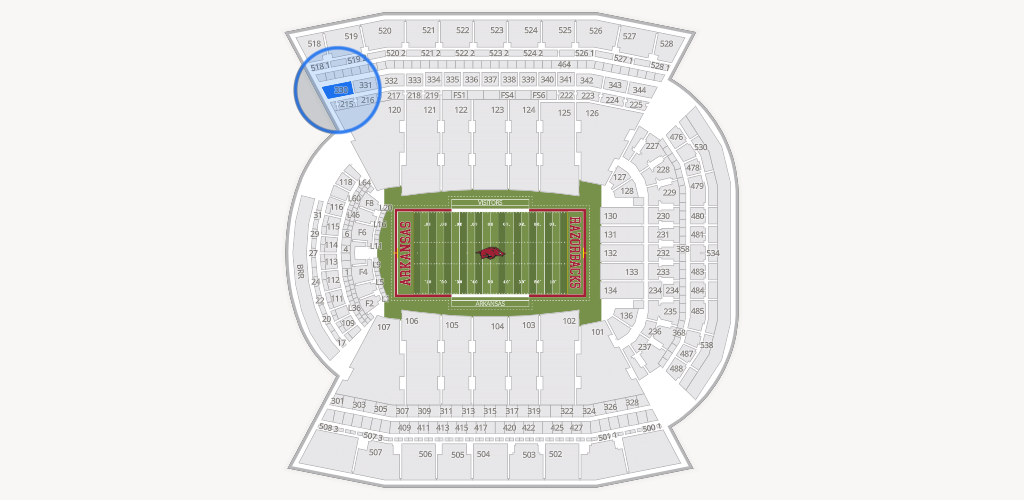 Razorback Stadium Seating Chart
