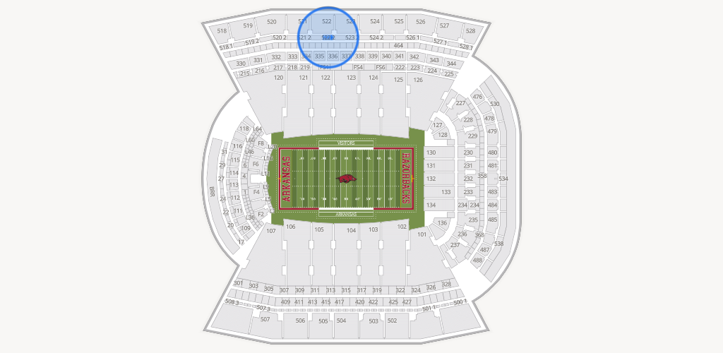 Razorback Stadium Seating Chart