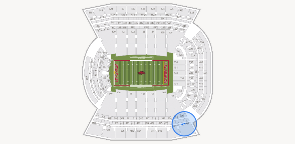 Razorback Stadium Seating Chart