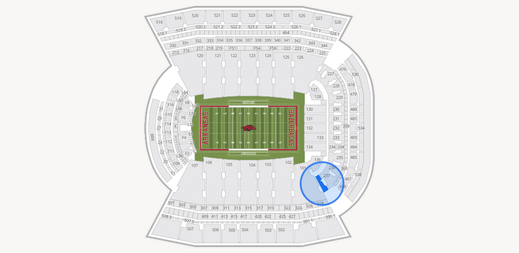 Razorback Stadium Seating Chart