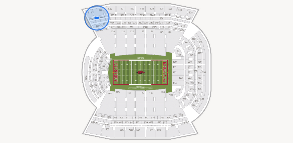 Razorback Stadium Seating Chart