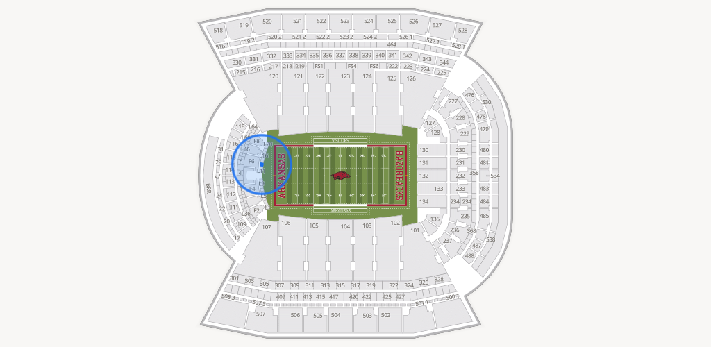 Razorback Stadium Seating Chart