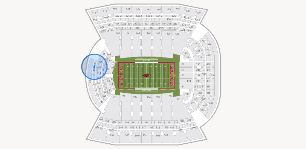 Razorback Stadium Seating Chart