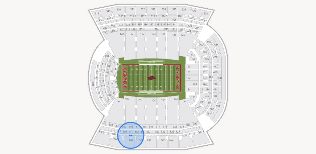Razorback Stadium Seating Chart