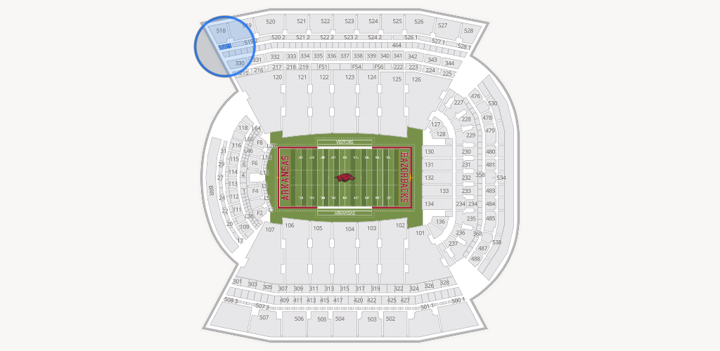 Razorback Stadium Seating Chart