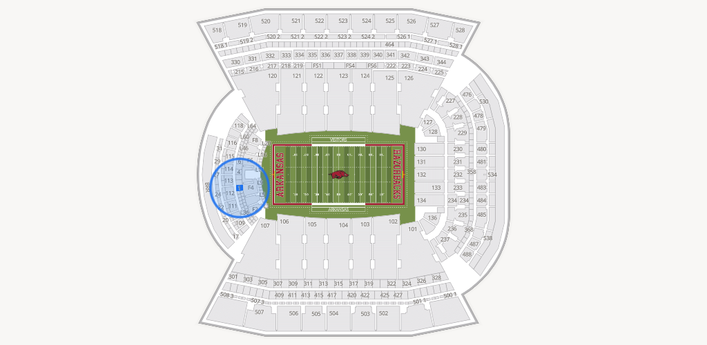 Razorback Stadium Seating Chart
