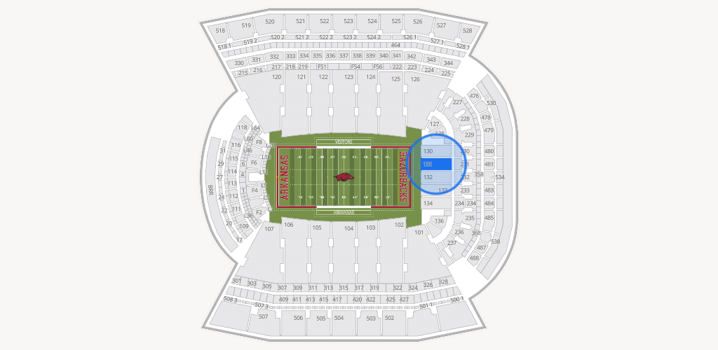 Razorback Stadium Seating Chart